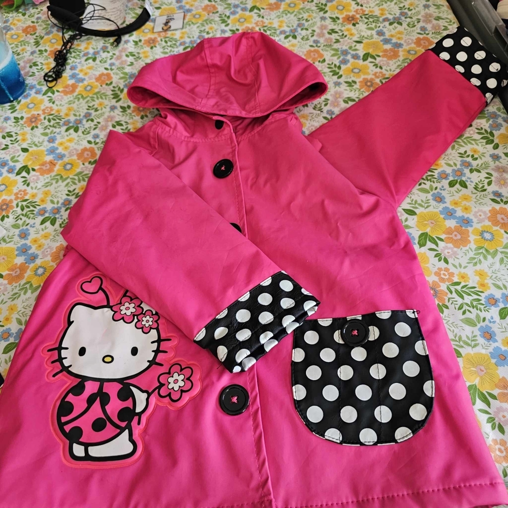 3T Western Chief Hello Kitty hooded insulated pink raincoat